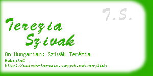 terezia szivak business card